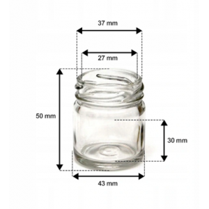 40ml x100 słoik słoiczek szklany słoiki szklane na miód dżem przyprawy Z55